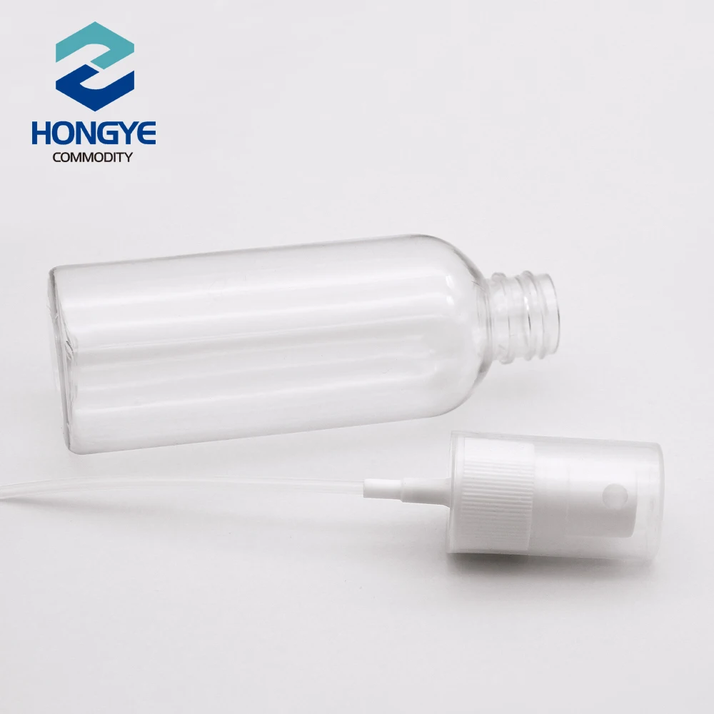 20/410 100 Ml Round Shoulder Pet Spray Bottles With Full Cover For Water/Perfume