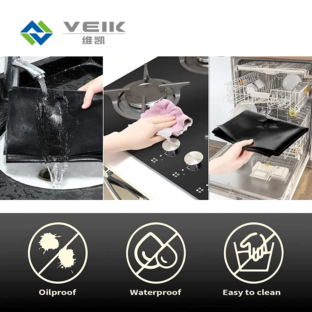 Non Stick Design Liner Can Be Customized PTFE Stove Gas protectors