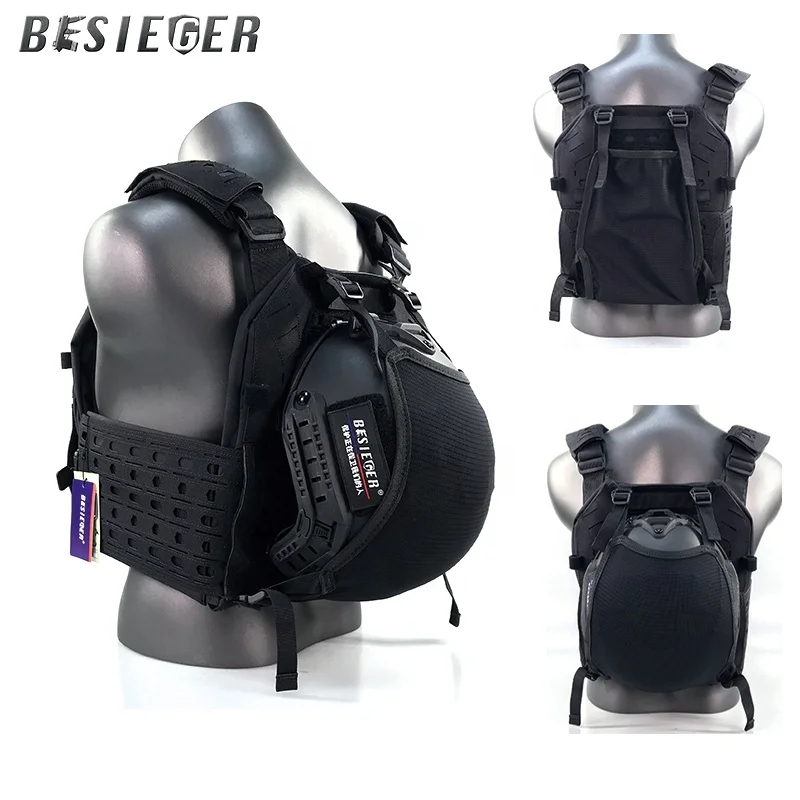 Hide the helmet cloth cover, can mount the bulletproof helmet tactical vest, 1000D nylon lightweight laser cutting tactical vest