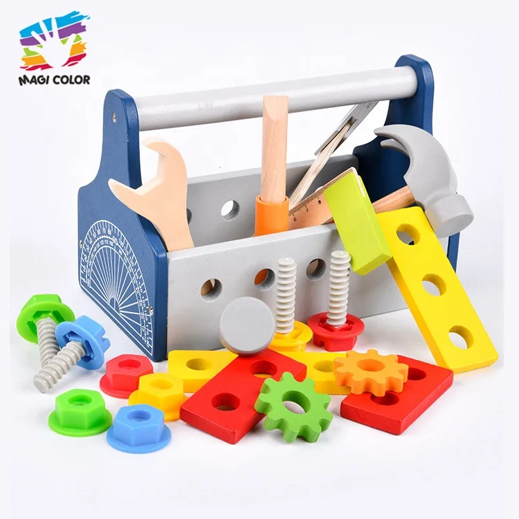 High quality pretend role play wooden tool set toy for kids W03D186