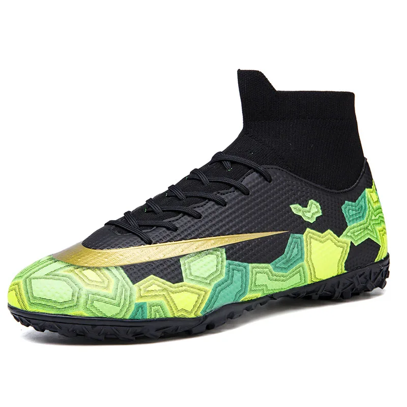 
Factory Wholesale High Top Leather Materials Stud Football Boots Sneakers Soccer Boots 