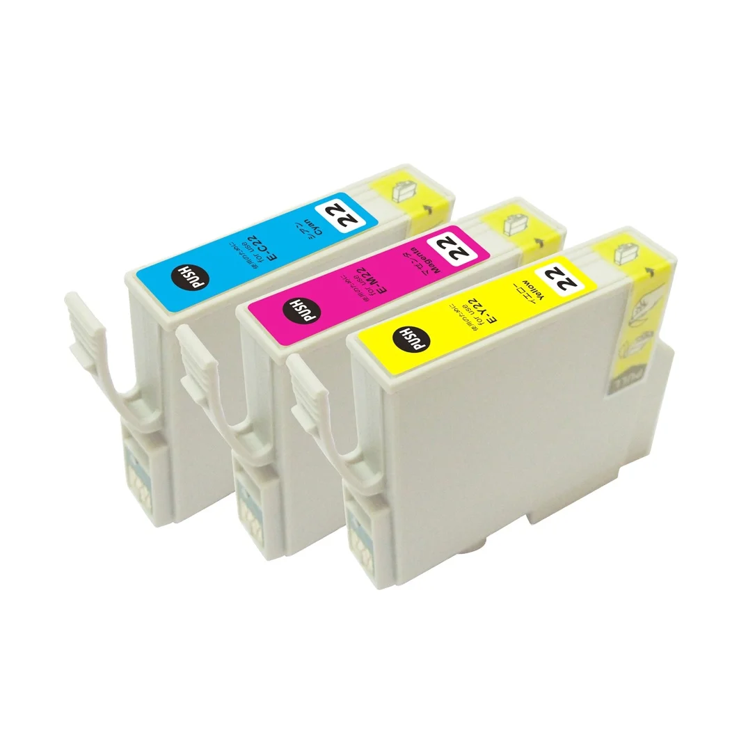 WEL-TRY ICBK22 ICC22 ICM22 ICY22 Premium Color Compatible InkJet Ink Cartridge for Epson PX-V700/CC-660PX