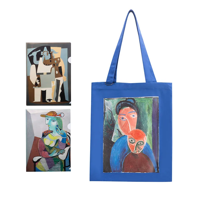 Picasso Master Painting Ladies Canvas Tote Bag Shoulder Shopper Hand Bag Purse For Women Travel Beach Colorful Shopping Handbags