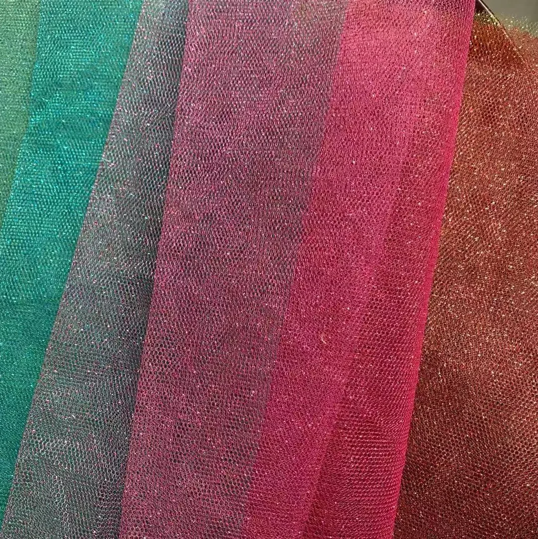 Colorful glitter tutu tulle,Glitter Bridal Tulle, polyester glitter tulle fabric
