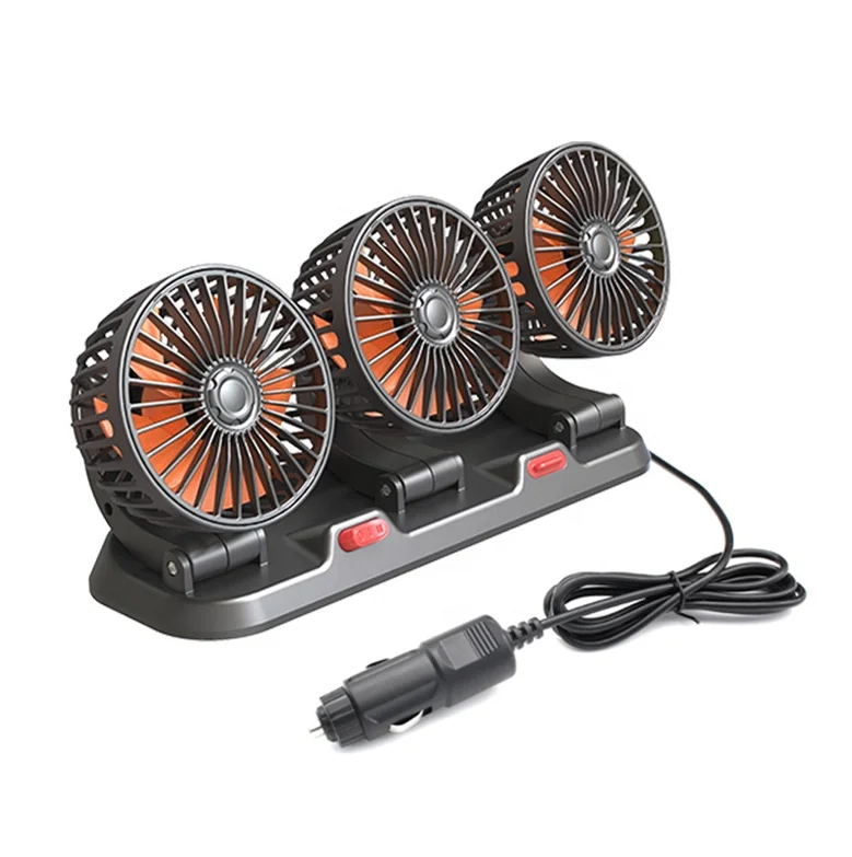 5V 12V 24V Car Fan Cooling Car Fan 3 Heads USB 2 Speed Adjustable Cooler Fan Car Accessories Wind Adjustment