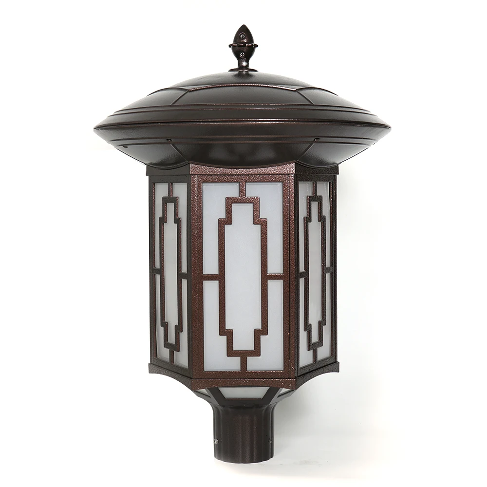 Outdoor Classic Decorative Antique Cast Aluminum Street Lamp Post Led Garden Pole Light For Landscape Lighting