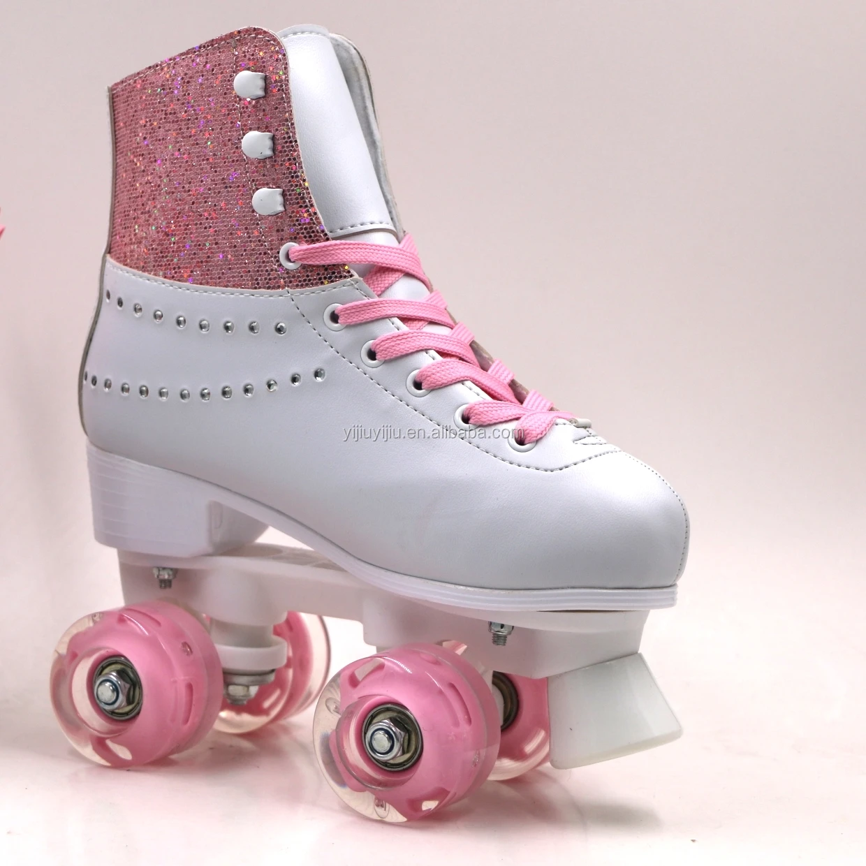 Wholesale price kids girls adult 4 wheels quad skates shoes patins Flashing Roller