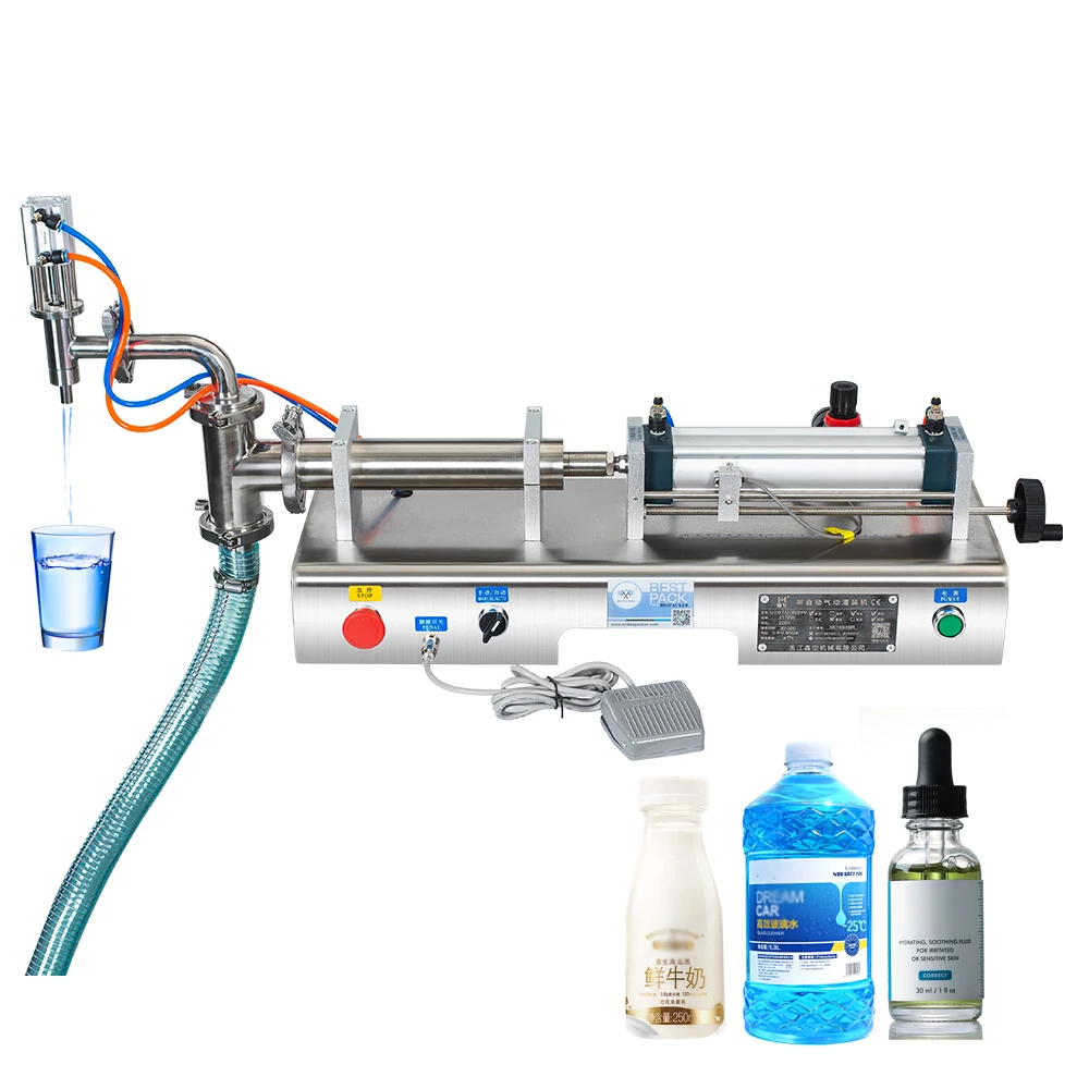 50-500ml Semiautomatic carbonated drink bottle filler liquid detergent filling machine
