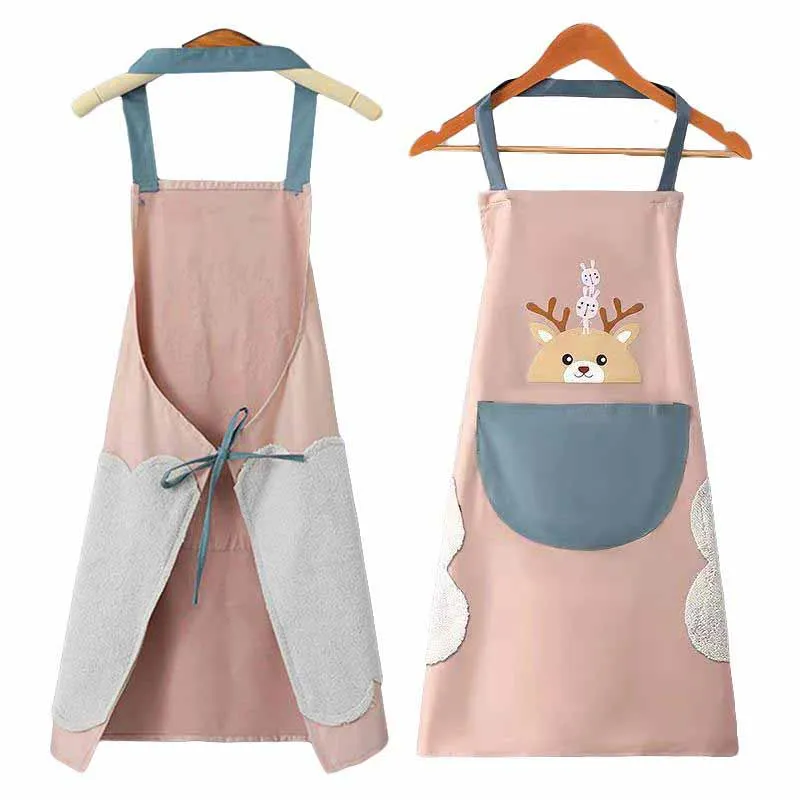 1PC Oil Proof PVC Wipe Hand Apron Apron Overalls Apron Waterproof Household Unisex Cooking