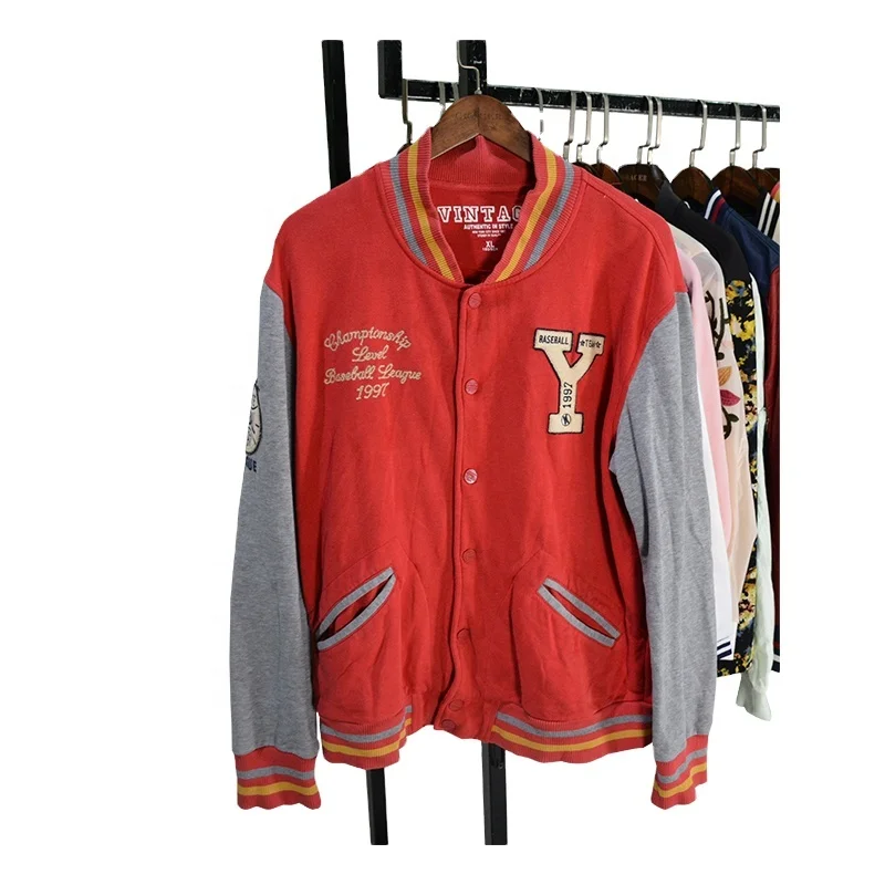 Fashion Baseball jacket used winter clothes ukay ukay bales dubai second hand clothes