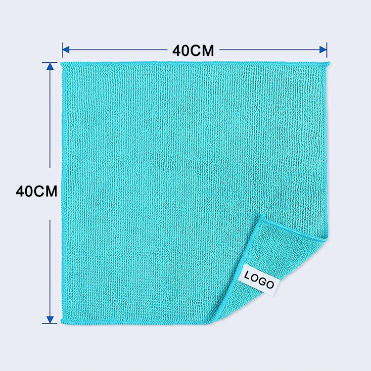 Custom print logo car wash towel kitchen microfiber window glasses cleaning cloth rag microfiber cleaning cloth towel