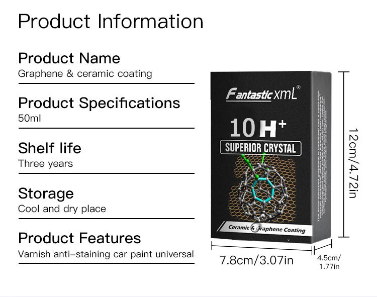 10H алмазное нано жидкое покрытие для защиты от царапин высокоглянцевое гидрофобное керамическое покрытие для автомобиля