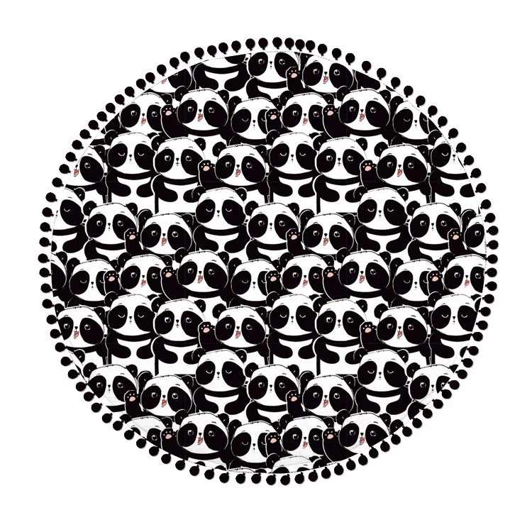 Large Cat Print Comfort Organic Cotton Kids Play Mat