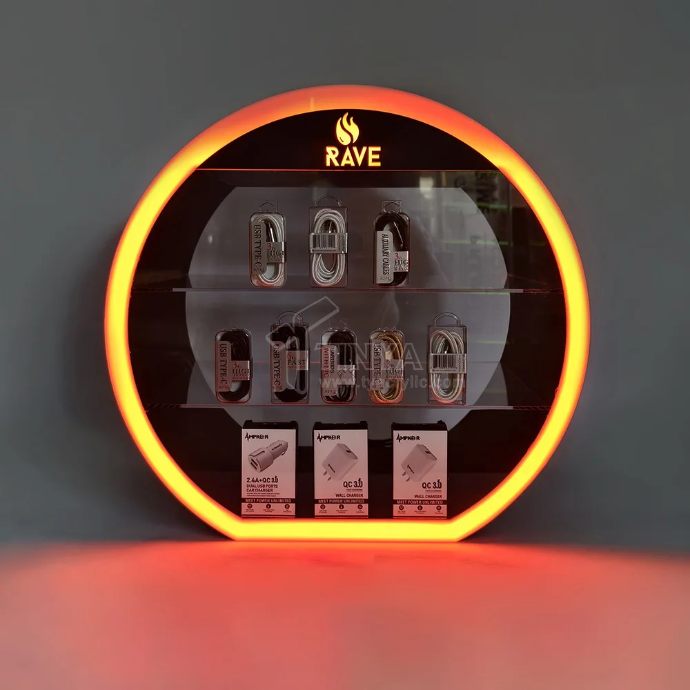 Black Myth Wukong Customize Acrylic Counter Top Cigarette Display Stand for Smoking Shop With Led Lights