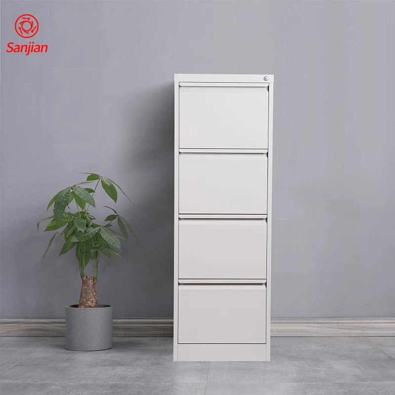 Luoyang Sanjian RAL 7035 Powder Coating Furniture Vertical Metal Steel 4 Drawers Filing Storage Cabinet