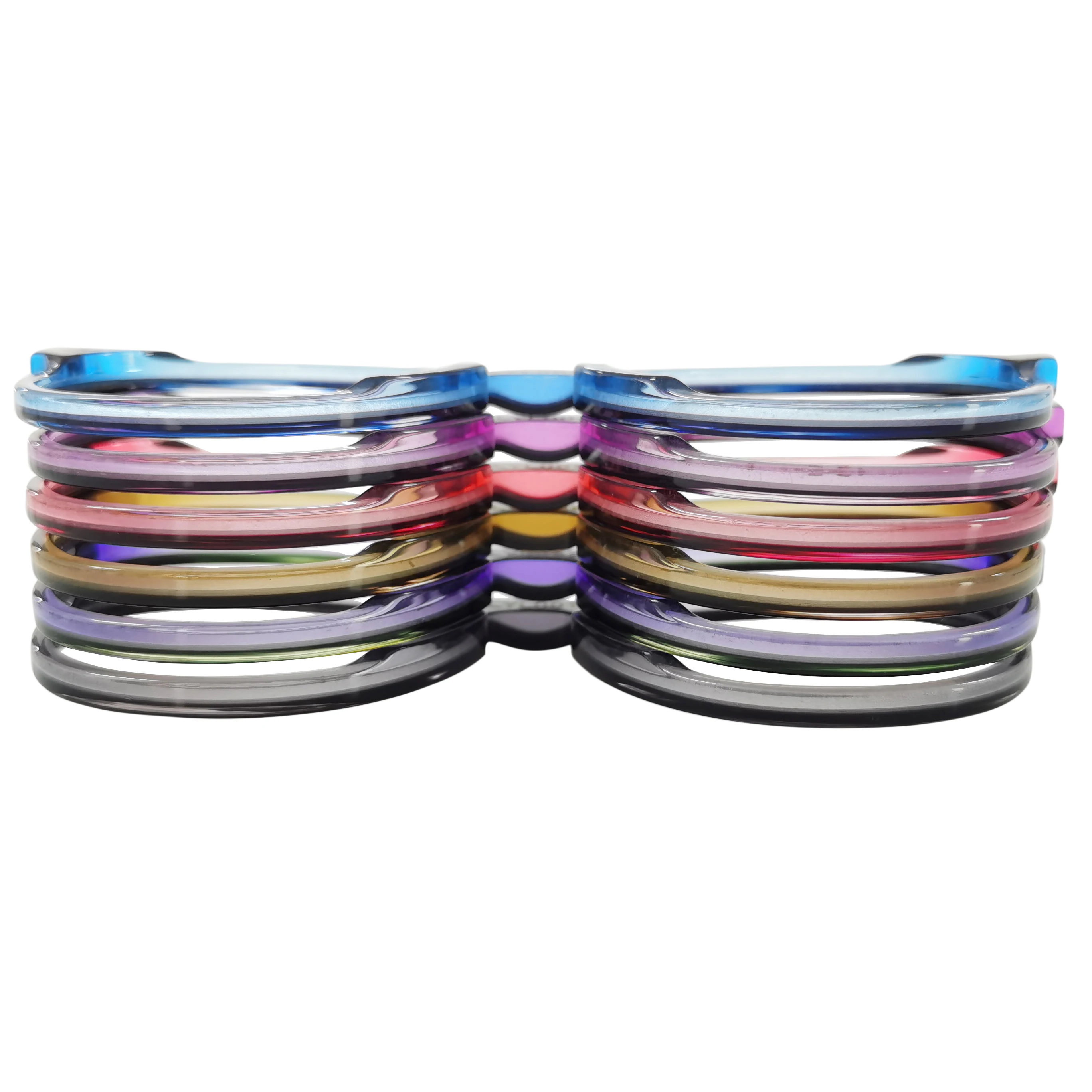 Colorful Stripe Acetate Shell Raw Material Manufacturer Italian Design Cellulose Acetate Sheet For Eyewear Usage