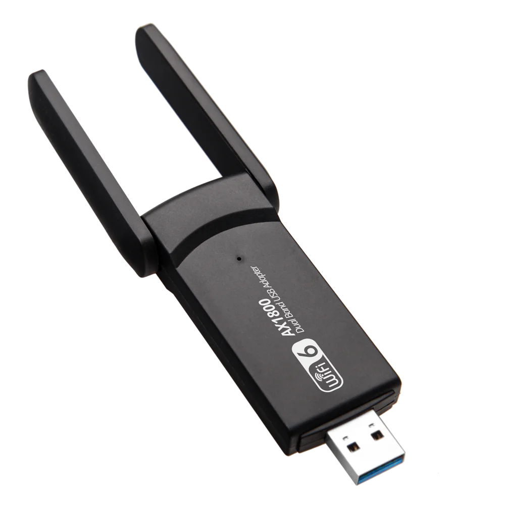 Dual Band 2.4G&5.8G Adapter USB3.0 Network Dongle AX1800Mbps WiFi External Antenna