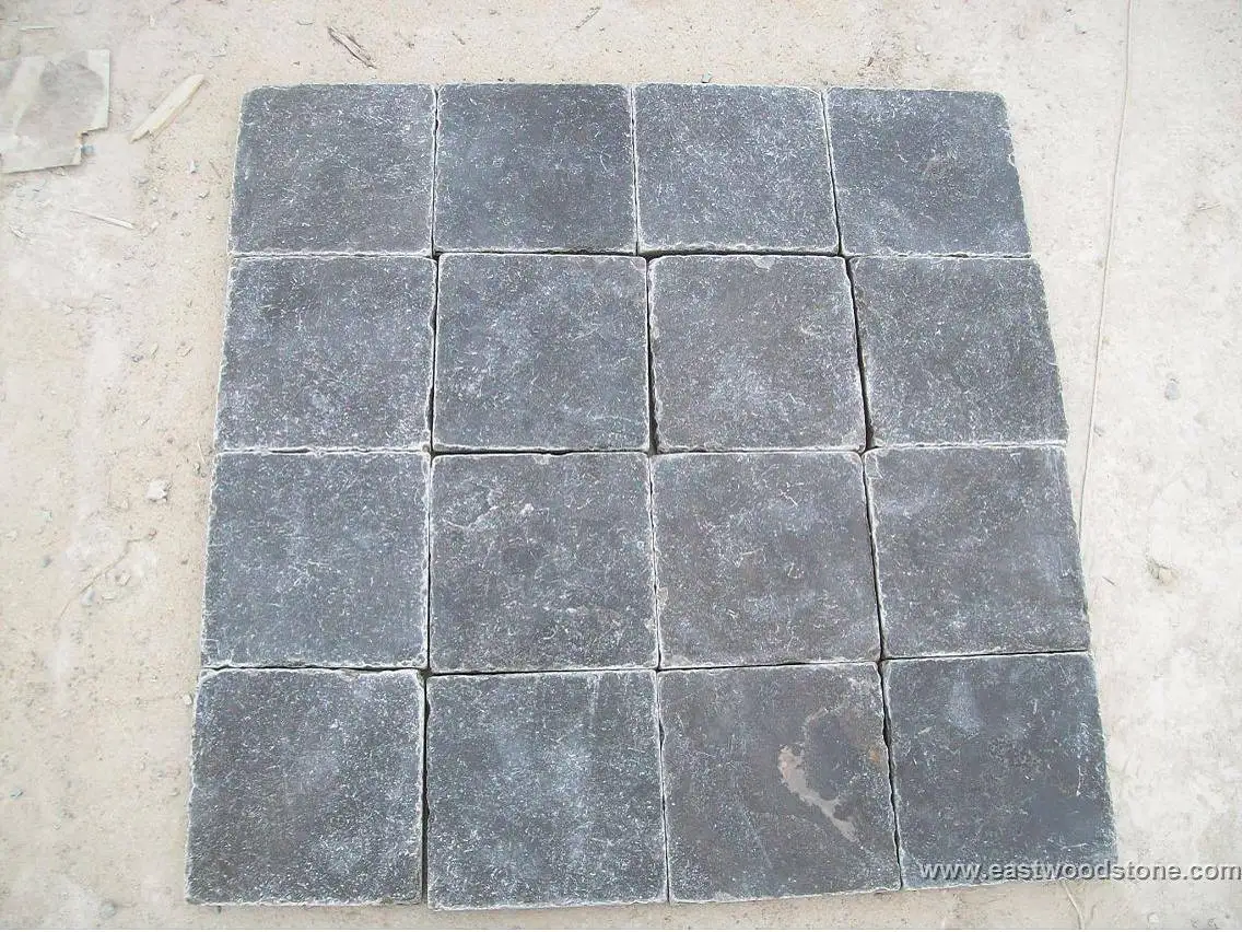 Honed and tumbled of blue stone slab for exterior garden floor paving