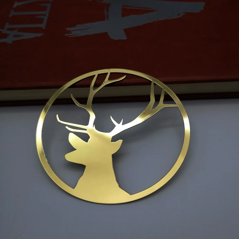 Metal Bookmarks Custom Cheap Book Marks Metal Promotional Custom Life Souvenir 3d Luxury Brass Plating Plated Wooden Bookmark