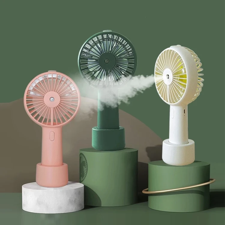 Battery Portable Water Spray Mist Electric USB Desktop Rechargeable Handheld Mini Fan Cooling Air Conditioner Humidifier Fan