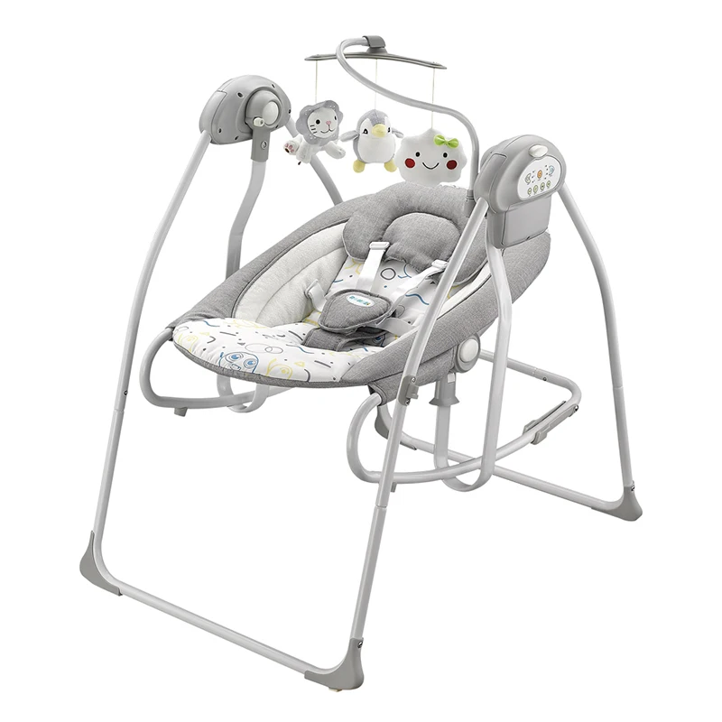 Manufacturer Custom Logo Design Electric Baby 2 in 1 Swing Rocker Electric Rocking Chair