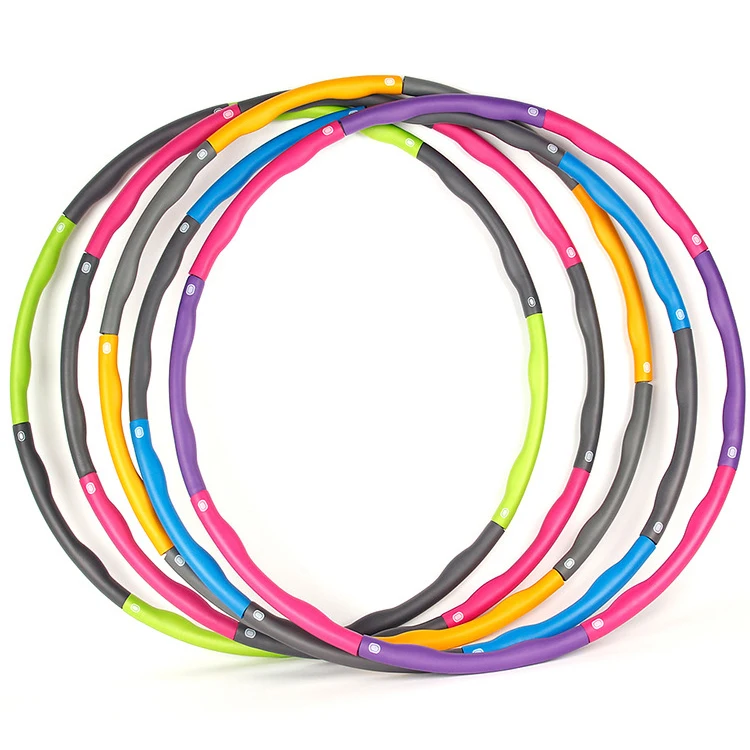 Wholesale Price Massage 8 Sections Children Sport Detachable Plastic Hula hoops For Kids