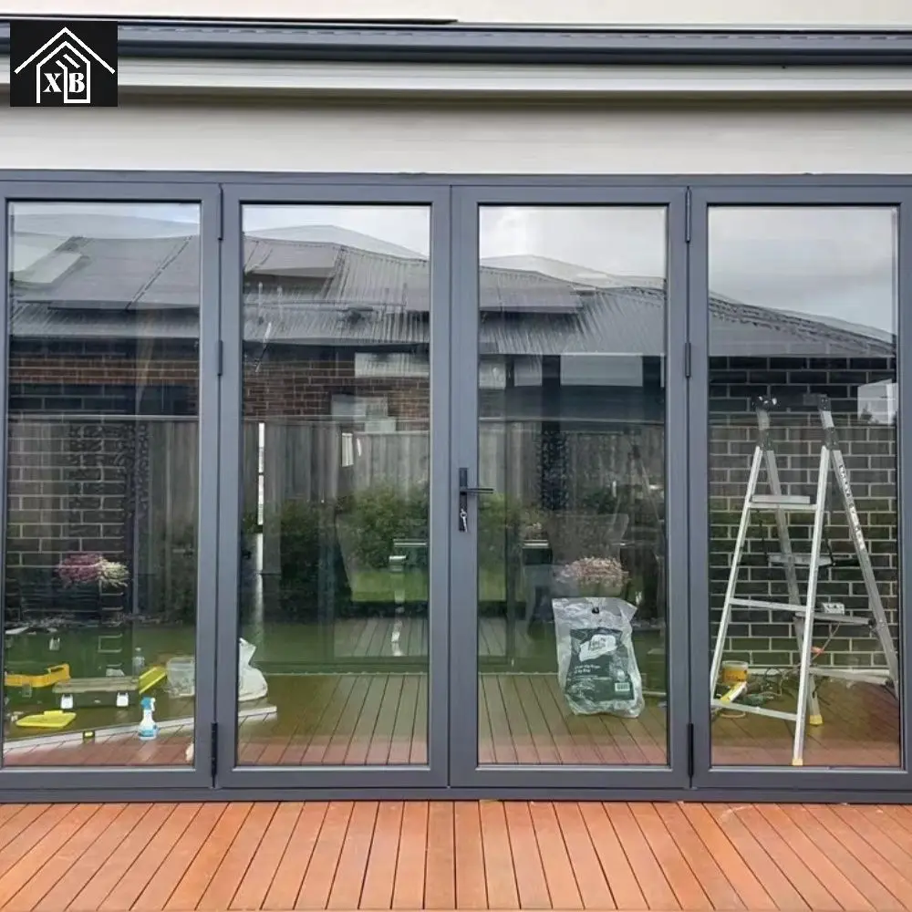 Transparent Home Balcony Round Partition Door Glass Sliding Folding Doors Pakistan for Restaurant