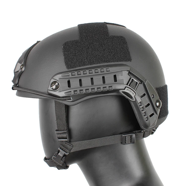  high quality black FAST bulletproof PE and Aramid ballistic helmet NIJ IIIA military