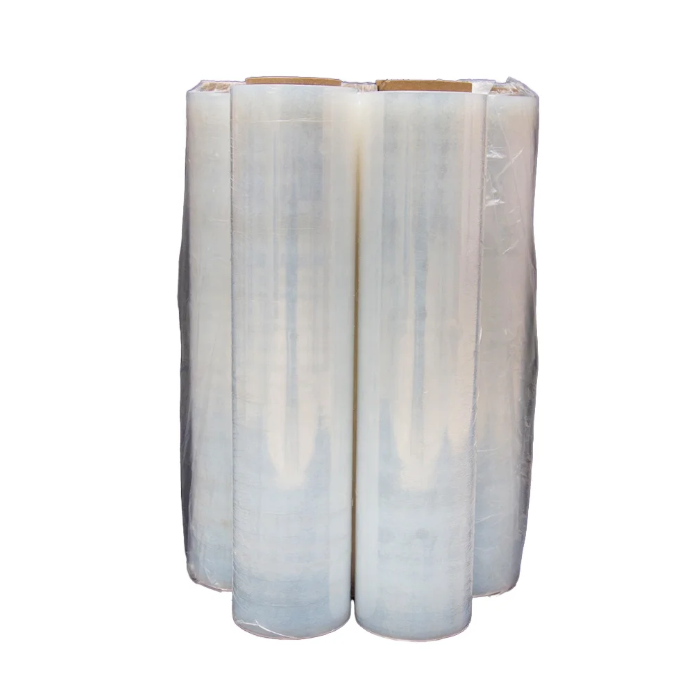 Plastic Pallet 17 23 Micron Envoplast Industrial Hanhle Jumbo Stretch Film White Pe Price  Soft