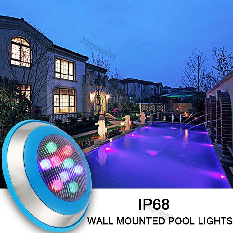IP68 waterproof pool lamp DMX 512 stainless steel underwater multicolor led rgb underwater swimming pool light