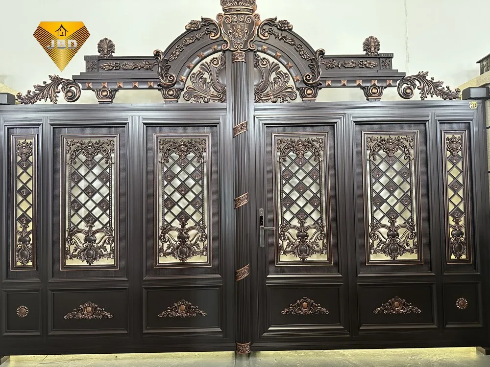 JBDhome Latest European Style Gate Design Electric Villa Courtyard Aluminum Entrance Door