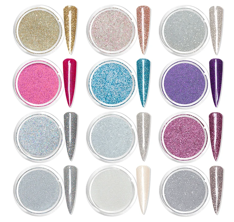 Colors Glitter Powder for Nails Removing Dip