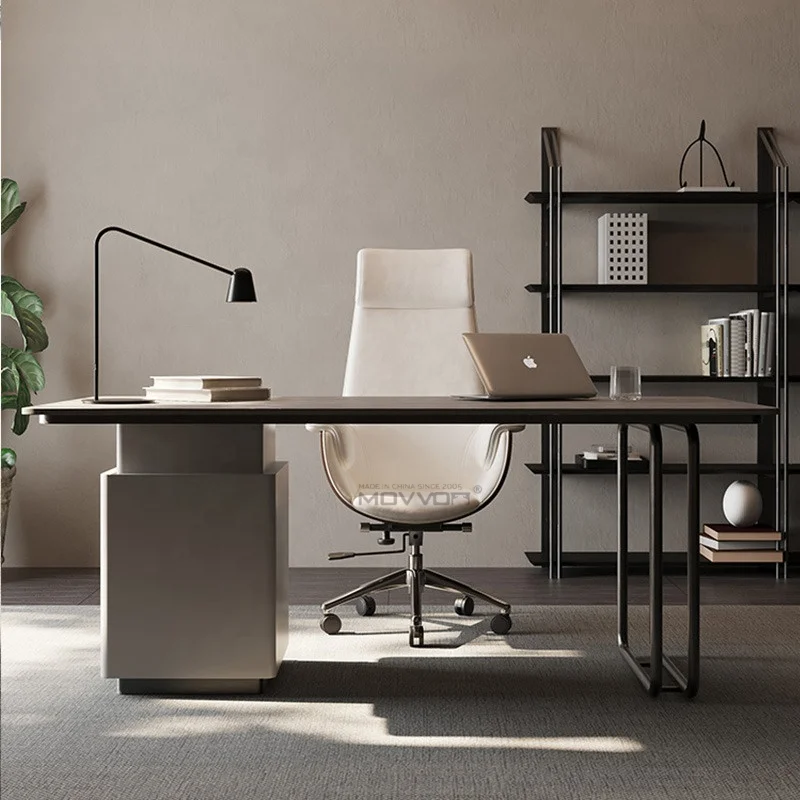 Light luxury modern minimalist Italian home office desk for home office