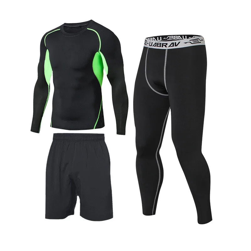 Training & Jogging Wear Gym Yoga Sport wear Track Suit for Men Wholesale Tight Leggins Fitness Running Set Custom