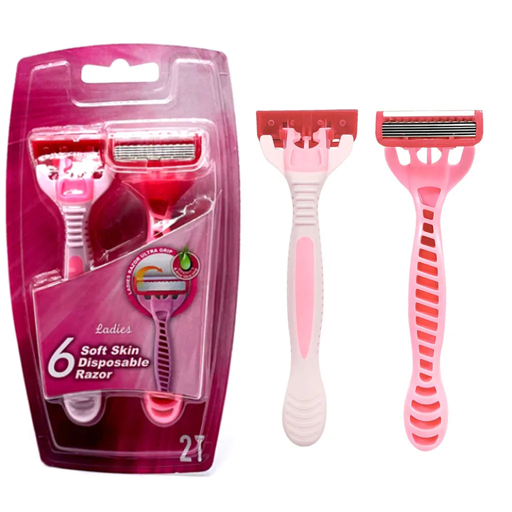 6 blade female Super quality good durable sharp smooth shave longtime usage hotel medical prison family home shaving razors