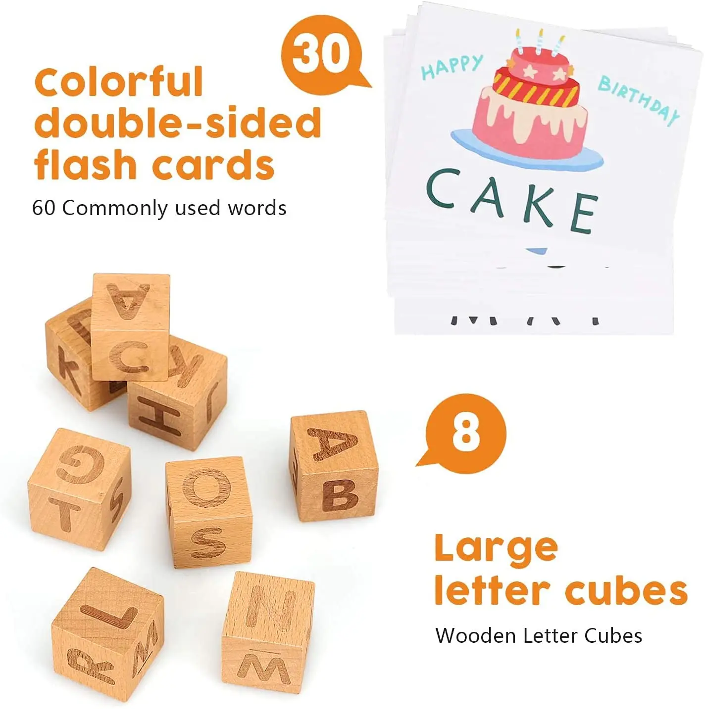 Customized Early Educational Toys Wooden Montessori Educational Spelling Words Game Learning Educational Toys Matching Letter