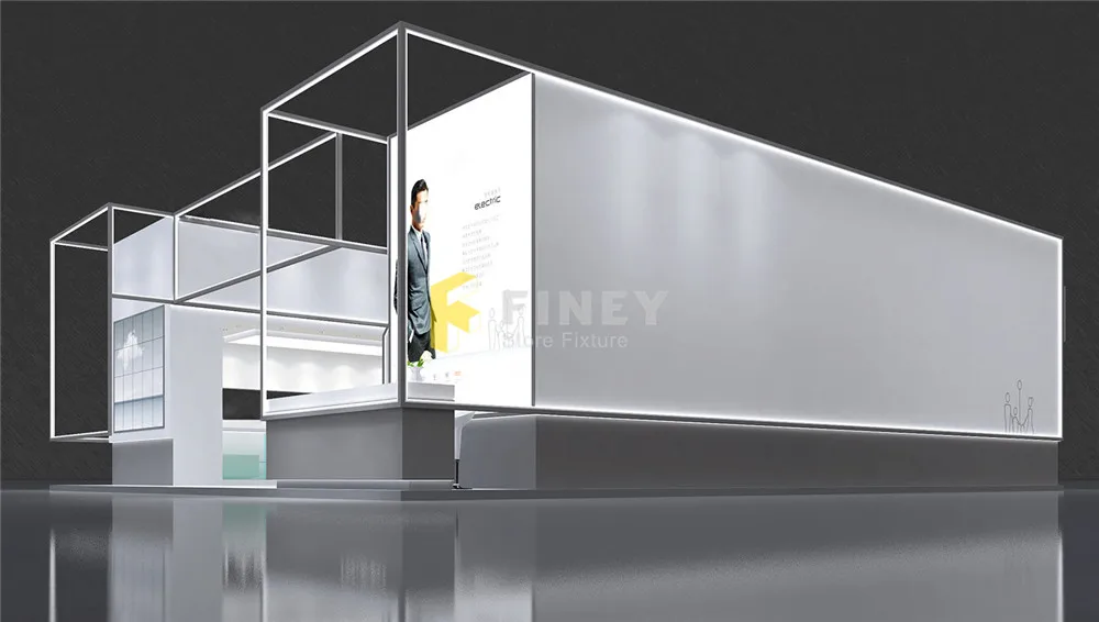 Customized Modern Trade Show Display Stand Decoration Design One-stop Service Pop up Displays Kiosks Street Store Mall