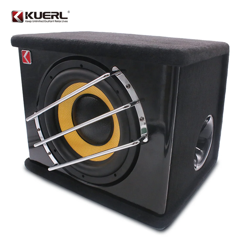 Factory wholesale high power amplifier car audio subwoofer 12V active car subwoofer 10 inch
