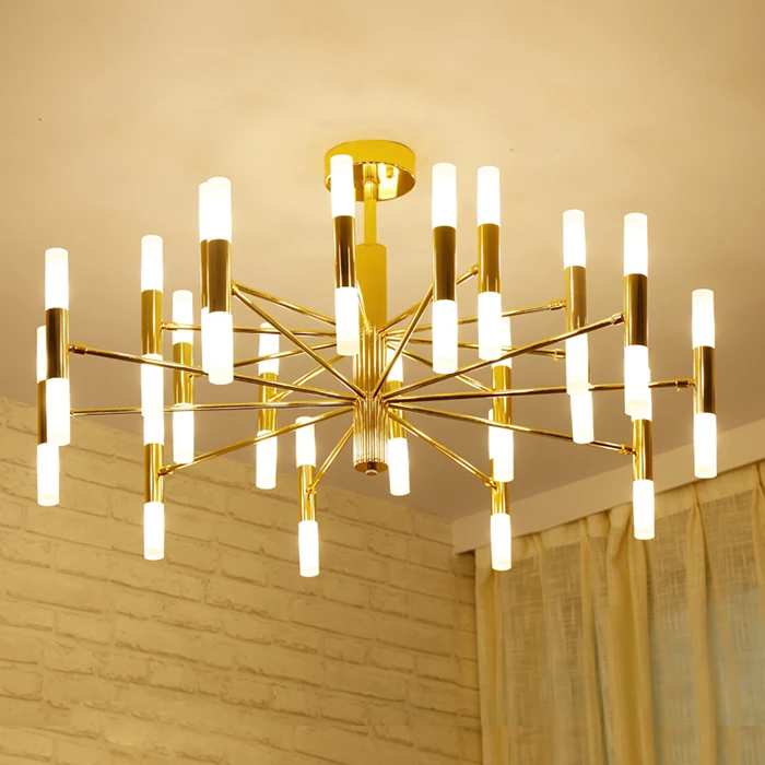 Modern Fashion Designer Black Gold Led Ceiling Art Deco Suspended Chandelier Light Lamp for Kitchen Living Room Loft Bedroom