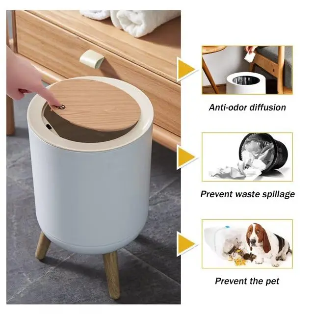 Wastebasket Dustbin Garbage Can Recycle Bin Plastic Mini Trash Bin For Home Bathroom Living Room Kitchen