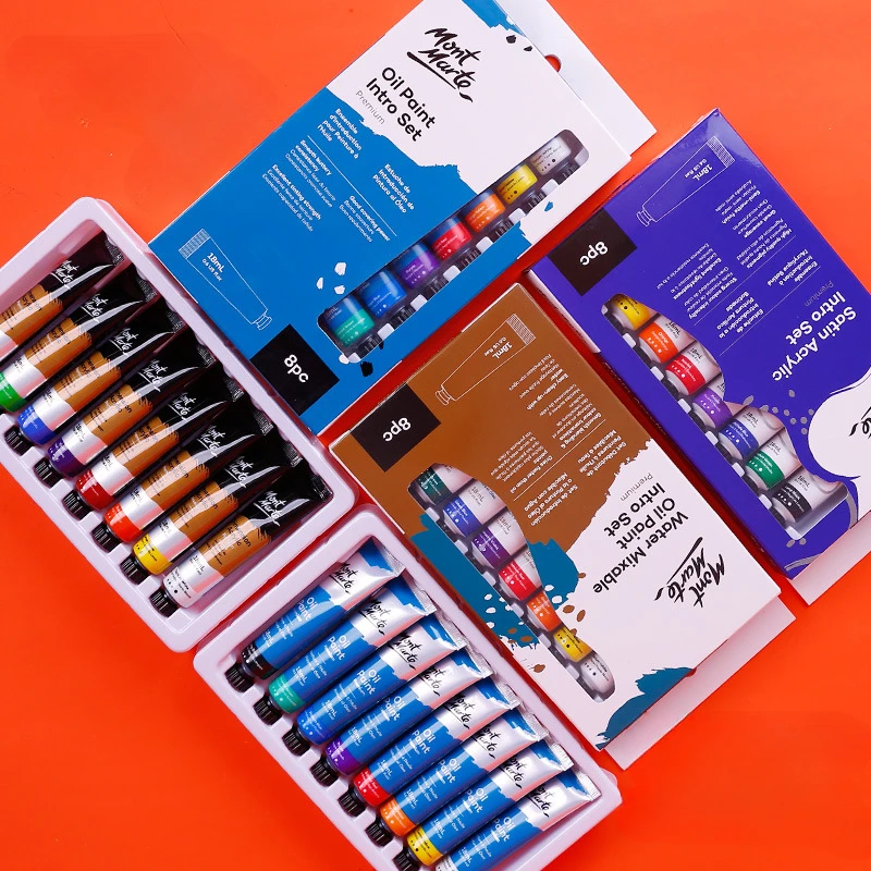 wholesale 8 colors 18ml high shaping Acrylic Paint Set Fluorescent metal acrylic cross-border acrylic paint