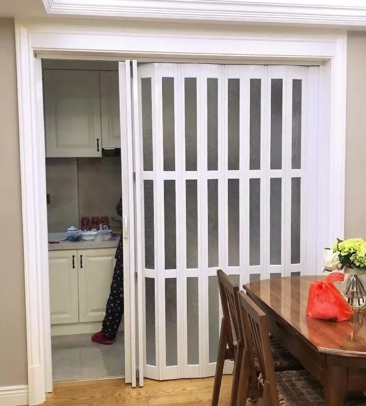 Used for Inside Waterproof Kitchen Office PVC Folding Partition Door