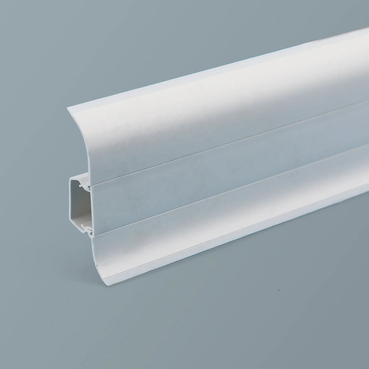 P60-J, RAITTO washable white architectural base molding hard plastic skirting board PVC flooring beading