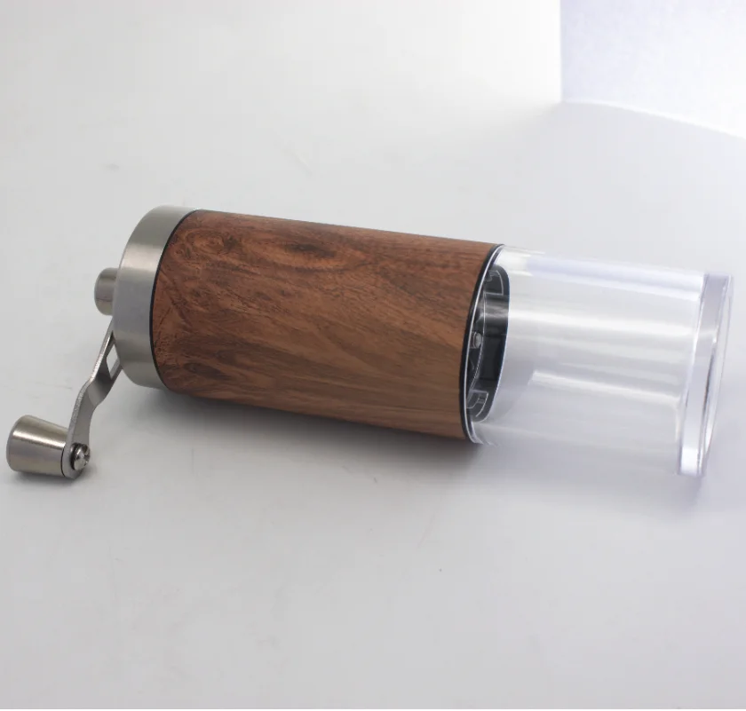 Amazon hot selling Manual Coffee Grinder Coffee Mill manual with wooden finishing Kitchenware gadget 2020