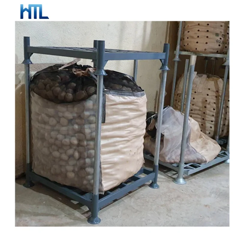 Warehouse transport powder coating metal pallet frame for food storage