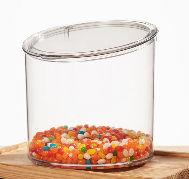 Custom Clear Plastic Jar Sealed Storage Containers For Kitchen Food Container for Display only