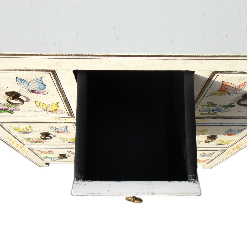 Chinese antique style wood living room furniture hand painted Cd cabinet