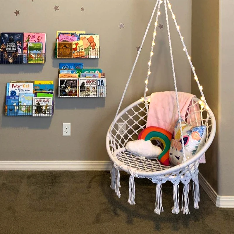 
Indoor Portable Adults Hanging Pool Hammock Chair With Cotton Macrame Rope For Home Garden Folding Outdoor Net Swing Chair Seat 