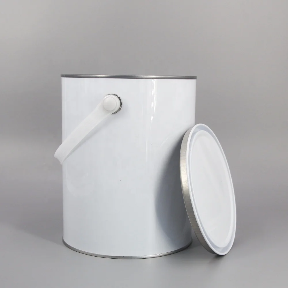Wholesale Custom 5L Metal Pail Paint Metal Bucket With Open Lid