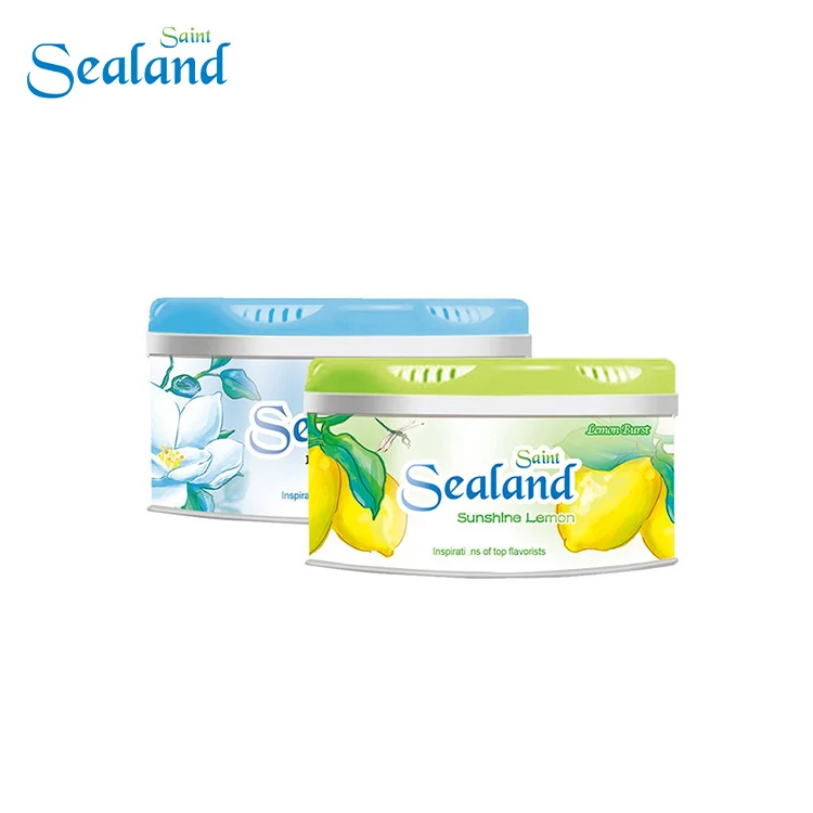 Wholesalers Sealand Long-lasting Fresh Lemon Fragrance Household Home Toilet Car 70g Can Solid Flower Air Freshener